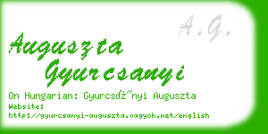auguszta gyurcsanyi business card